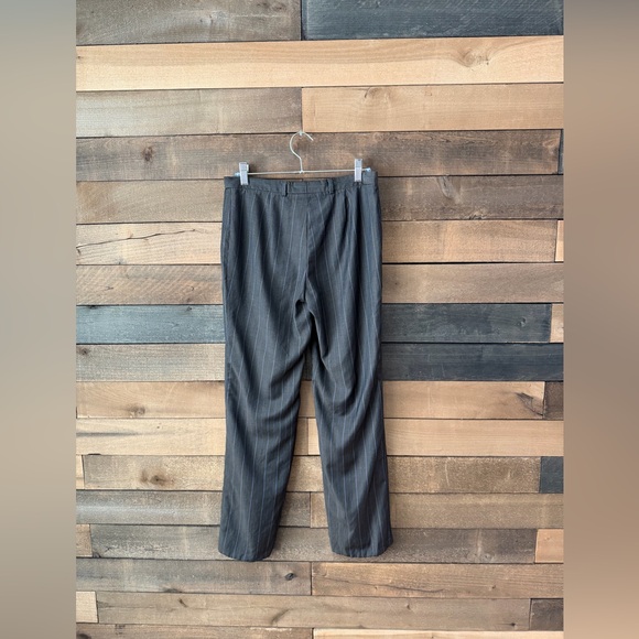 Vintage 90s Brown Pinstripe Trousers Zanella Made In Italy - Picture 10 of 12